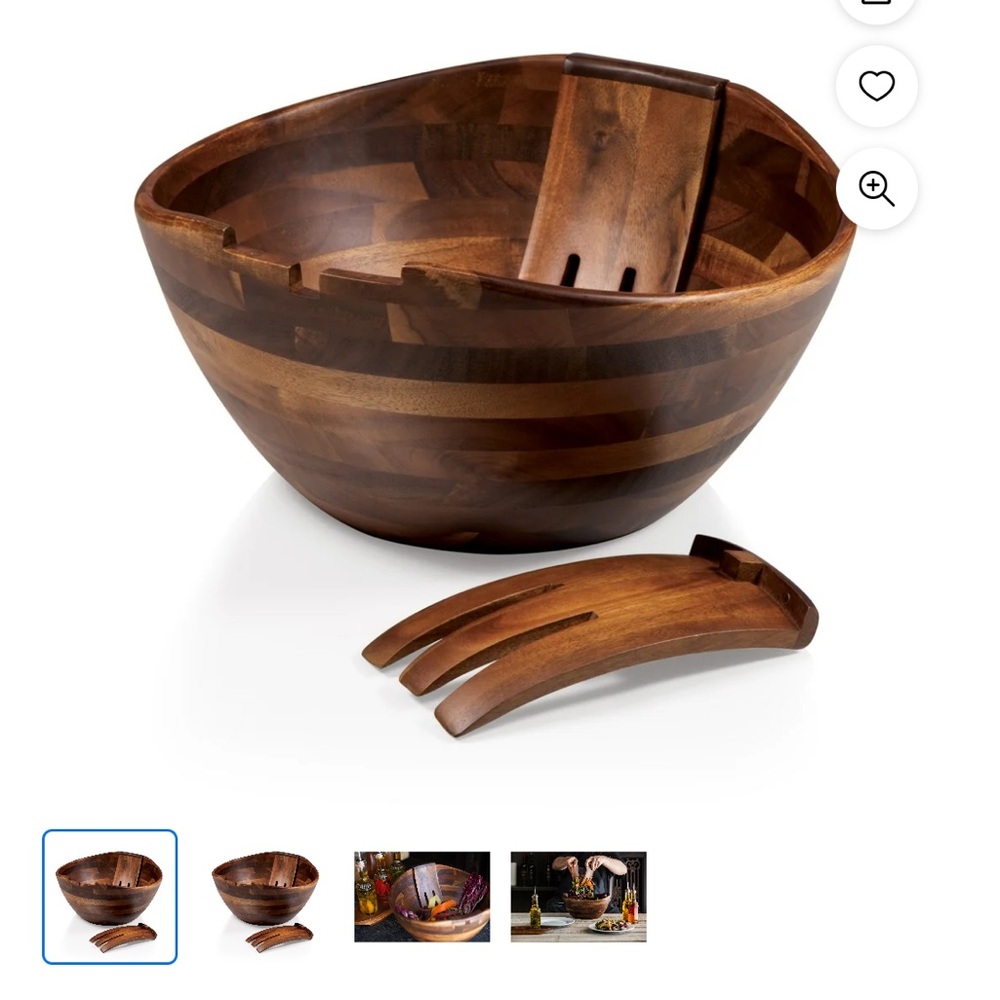 Wood bowl set